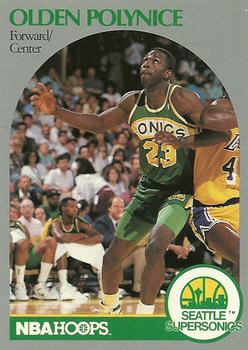 #283 Olden Polynice - Seattle SuperSonics - 1990-91 Hoops Basketball