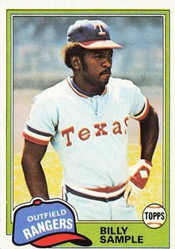 #283 Billy Sample - Texas Rangers - 1981 Topps Baseball