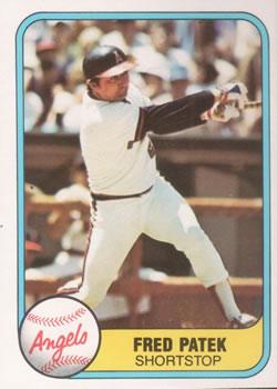 #283 Fred Patek - California Angels - 1981 Fleer Baseball