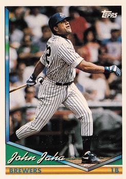 #283 John Jaha - Milwaukee Brewers - 1994 Topps Baseball