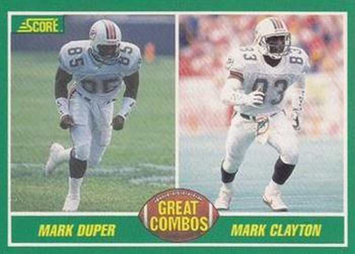 #283 Mark Duper / Mark Clayton - Miami Dolphins - 1989 Score Football