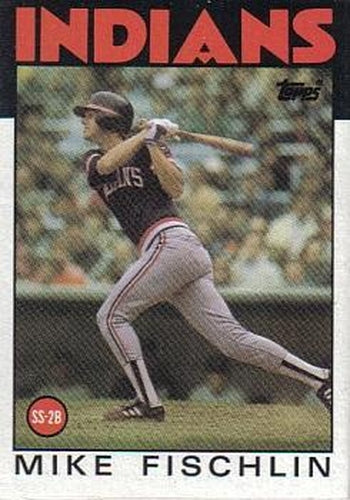 #283 Mike Fischlin - Cleveland Indians - 1986 Topps Baseball