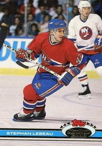 #283 Stephan Lebeau - Montreal Canadiens - 1991-92 Stadium Club Hockey
