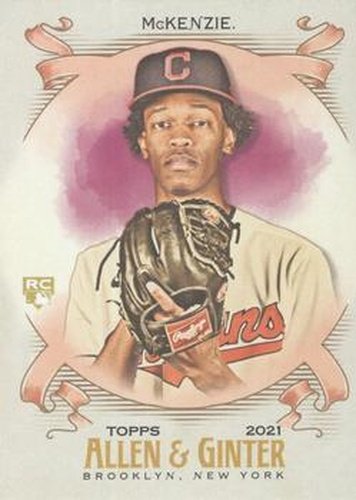 #283 Triston McKenzie - Cleveland Indians - 2021 Topps Allen & Ginter Baseball