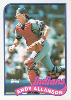#283 Andy Allanson - Cleveland Indians - 1989 Topps Baseball