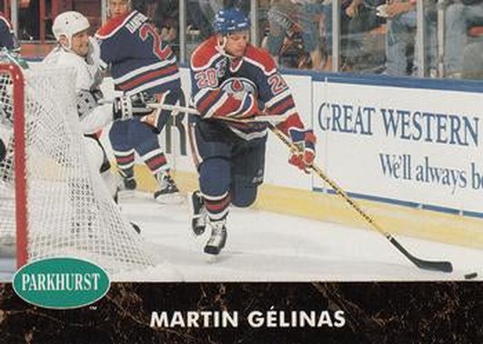 #283 Martin Gelinas - Edmonton Oilers - 1991-92 Parkhurst Hockey