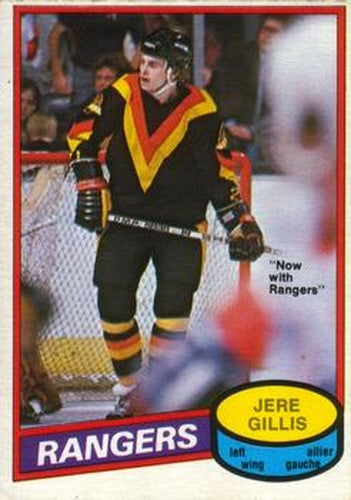 #283 Jere Gillis - New York Rangers - 1980-81 O-Pee-Chee Hockey