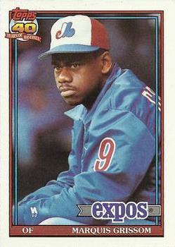 #283 Marquis Grissom - Montreal Expos - 1991 Topps Baseball