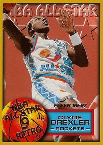 #283 Clyde Drexler - Houston Rockets - 1996-97 Fleer Basketball