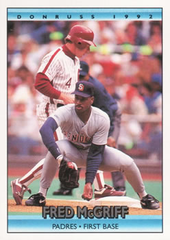 #283 Fred McGriff - San Diego Padres - 1992 Donruss Baseball