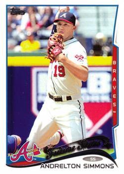 #283b Andrelton Simmons - Atlanta Braves - 2014 Topps Baseball