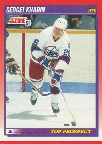 #284 Sergei Kharin - Winnipeg Jets - 1991-92 Score Canadian Bilingual Hockey