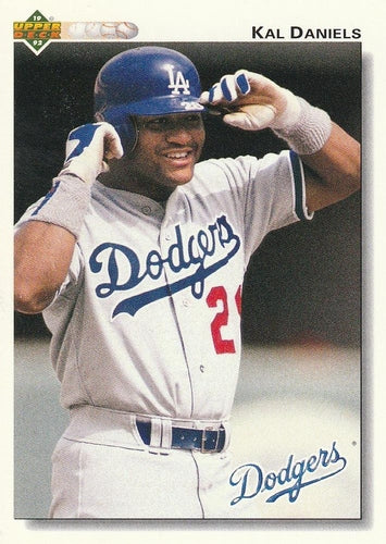 #284 Kal Daniels - Los Angeles Dodgers - 1992 Upper Deck Baseball