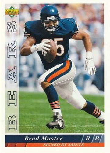 #284 Brad Muster - New Orleans Saints - 1993 Upper Deck Football