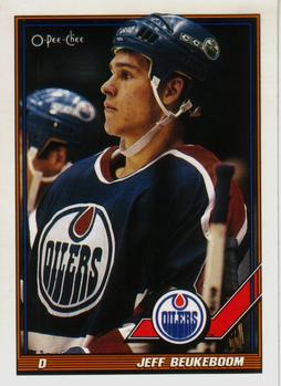 #284 Jeff Beukeboom - Edmonton Oilers - 1991-92 O-Pee-Chee Hockey