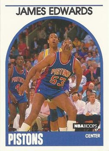 #284 James Edwards - Detroit Pistons - 1989-90 Hoops Basketball