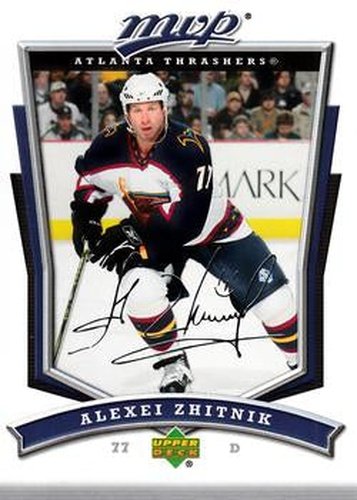 #284 Alexei Zhitnik - Atlanta Thrashers - 2007-08 Upper Deck MVP Hockey