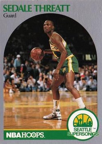 #284 Sedale Threatt - Seattle SuperSonics - 1990-91 Hoops Basketball