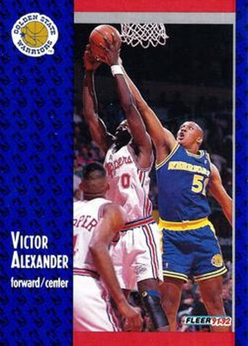 #284 Victor Alexander - Golden State Warriors - 1991-92 Fleer Basketball