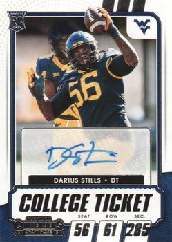 #284 Darius Stills - West Virginia Mountaineers - 2021 Panini Contenders Draft Picks Football