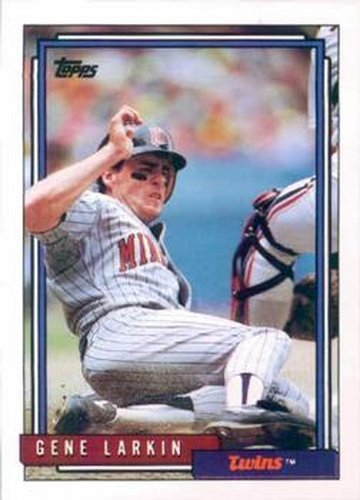 #284 Gene Larkin - Minnesota Twins - 1992 Topps Baseball