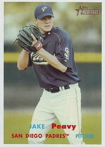 #284 Jake Peavy - San Diego Padres - 2006 Topps Heritage Baseball