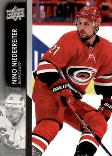 #284 Nino Niederreiter - Carolina Hurricanes - 2021-22 Upper Deck Hockey