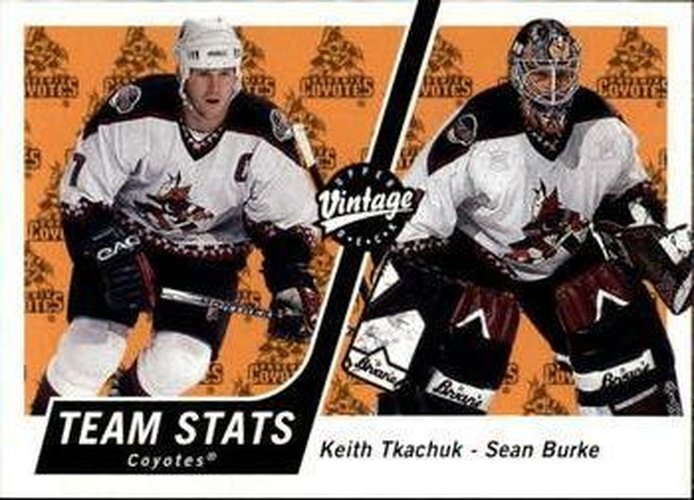 #284 Keith Tkachuk / Sean Burke - Phoenix Coyotes - 2000-01 Upper Deck Vintage Hockey