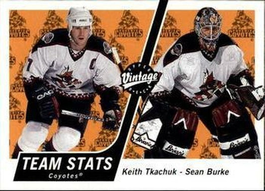 #284 Keith Tkachuk / Sean Burke - Phoenix Coyotes - 2000-01 Upper Deck Vintage Hockey