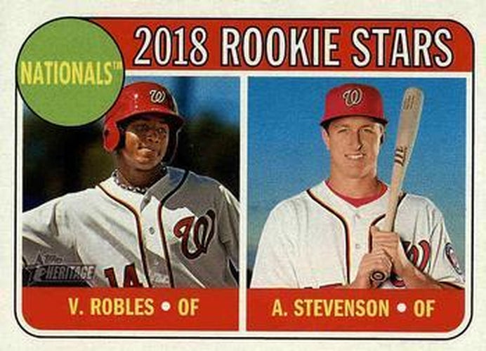#284 Victor Robles / Andrew Stevenson - Washington Nationals - 2018 Topps Heritage Baseball