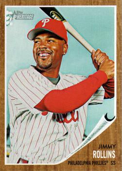 #284 Jimmy Rollins - Philadelphia Phillies - 2011 Topps Heritage Baseball
