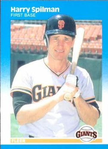 #284 Harry Spilman - San Francisco Giants - 1987 Fleer Baseball