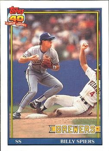 #284 Bill Spiers - Milwaukee Brewers - 1991 O-Pee-Chee Baseball