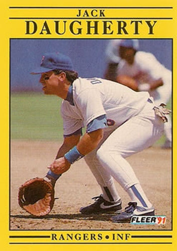 #284 Jack Daugherty - Texas Rangers - 1991 Fleer Baseball