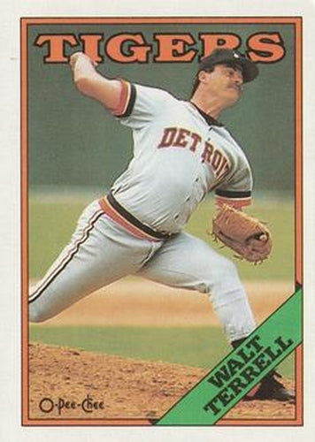 #284 Walt Terrell - Detroit Tigers - 1988 O-Pee-Chee Baseball