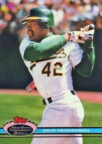 #284 Dave Henderson - Oakland Athletics - 1991 Stadium Club Baseball