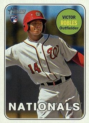 #284c Victor Robles - Washington Nationals - 2018 Topps Heritage Baseball