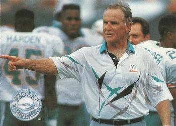 #285 Don Shula - Miami Dolphins - 1991 Pro Set Platinum Football