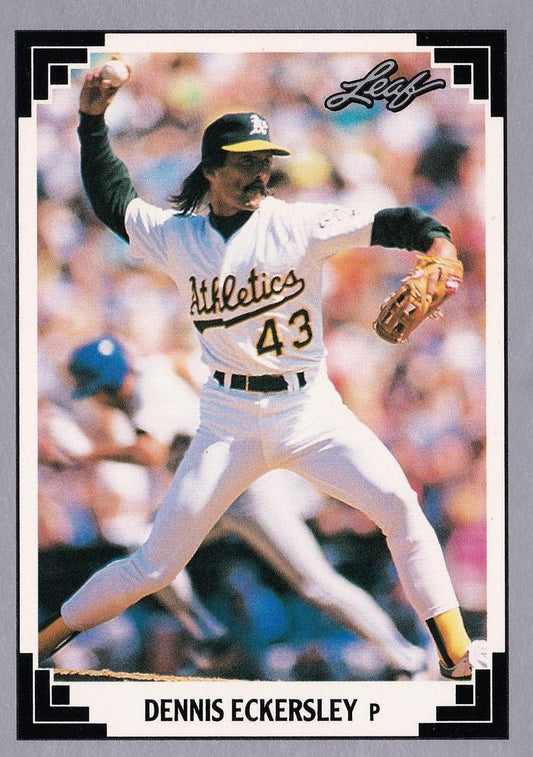 #285 Dennis Eckersley - Oakland Athletics - 1991 Leaf Baseball