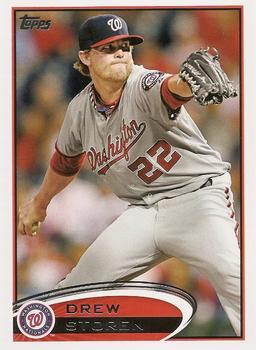 #285 Drew Storen - Washington Nationals - 2012 Topps Baseball