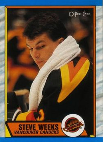 #285 Steve Weeks - Vancouver Canucks - 1989-90 O-Pee-Chee Hockey