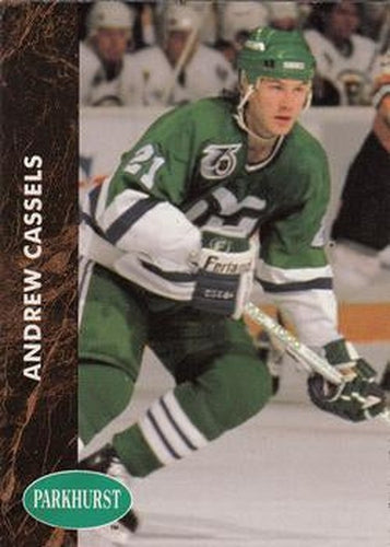 #285 Andrew Cassels - Hartford Whalers - 1991-92 Parkhurst Hockey
