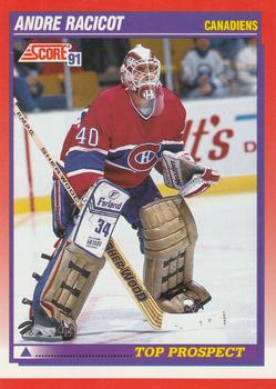 #285 Andre Racicot - Montreal Canadiens - 1991-92 Score Canadian Bilingual Hockey