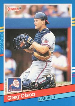#285 Greg Olson - Atlanta Braves - 1991 Donruss Baseball