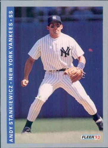 #285 Andy Stankiewicz - New York Yankees - 1993 Fleer Baseball