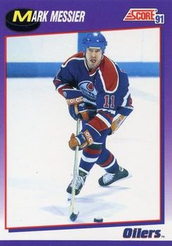 #285 Mark Messier - Edmonton Oilers - 1991-92 Score American Hockey