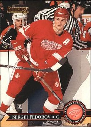 #285 Sergei Fedorov - Detroit Red Wings - 1995-96 Donruss Hockey
