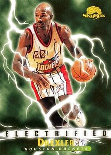 #285 Clyde Drexler - Houston Rockets - 1995-96 SkyBox Premium Basketball