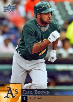 #285 Emil Brown - Oakland Athletics - 2009 Upper Deck Baseball