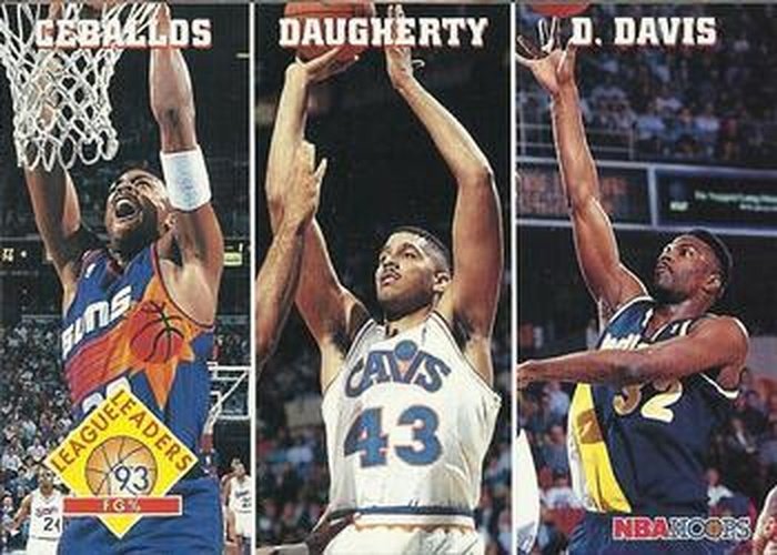 #285 FG Cedric Ceballos / Brad Daugherty / Dale Davis - Phoenix Suns / Cleveland Cavaliers / Indiana Pacers - 1993-94 Hoops Basketball